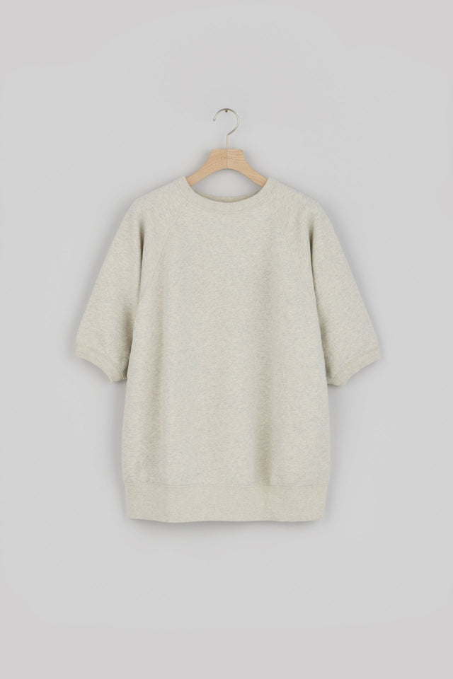 Crewneck Short Sleeve Sweatshirt（Slightly Brushed）