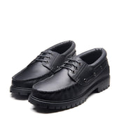 Black Greasy Boat Shoe