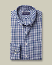 Non Iron Stretch Poplin Check Shirt