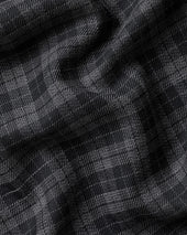 Non Iron Twill Check Shirt Grey Black