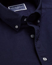 Stretch Washed Oxford Shirt Dark Blue