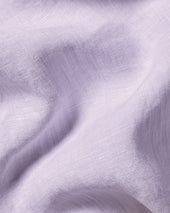 Short Sleeve Pure Linen Shirt Lilac