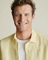 Short Sleeve Pure Linen Shirt Lemon
