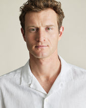 Short Sleeve Revere Pure Linen Shirt