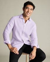 Pure Linen Shirt Lilac