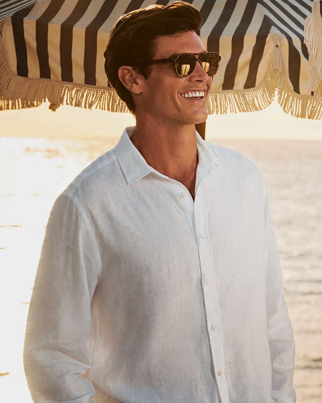 Chemise en pur lin – Blanc