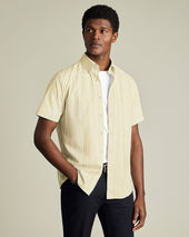 Short Sleeve Non Iron Stretch Poplin Shirt