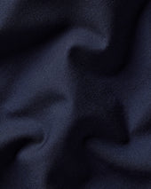 Collarless Stretch Washed Oxford Shirt Ink Blue