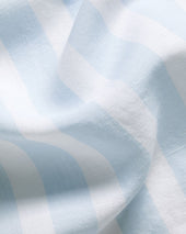 Short Sleeve Cotton Linen Stripe Shirt Light