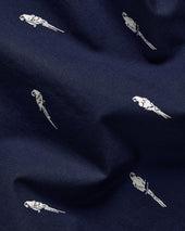 Short Sleeve Stretch Washed Poplin Print Shirt