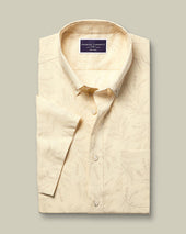 Short Sleeve Non Iron Poplin Print Shirt