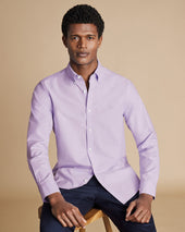 Stretch Washed Oxford Shirt Lilac