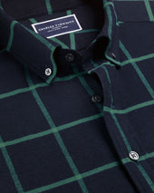 Brushed Flannel Check Shirt Green