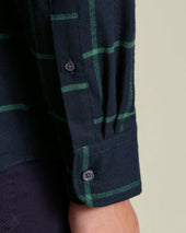 Brushed Flannel Check Shirt Green