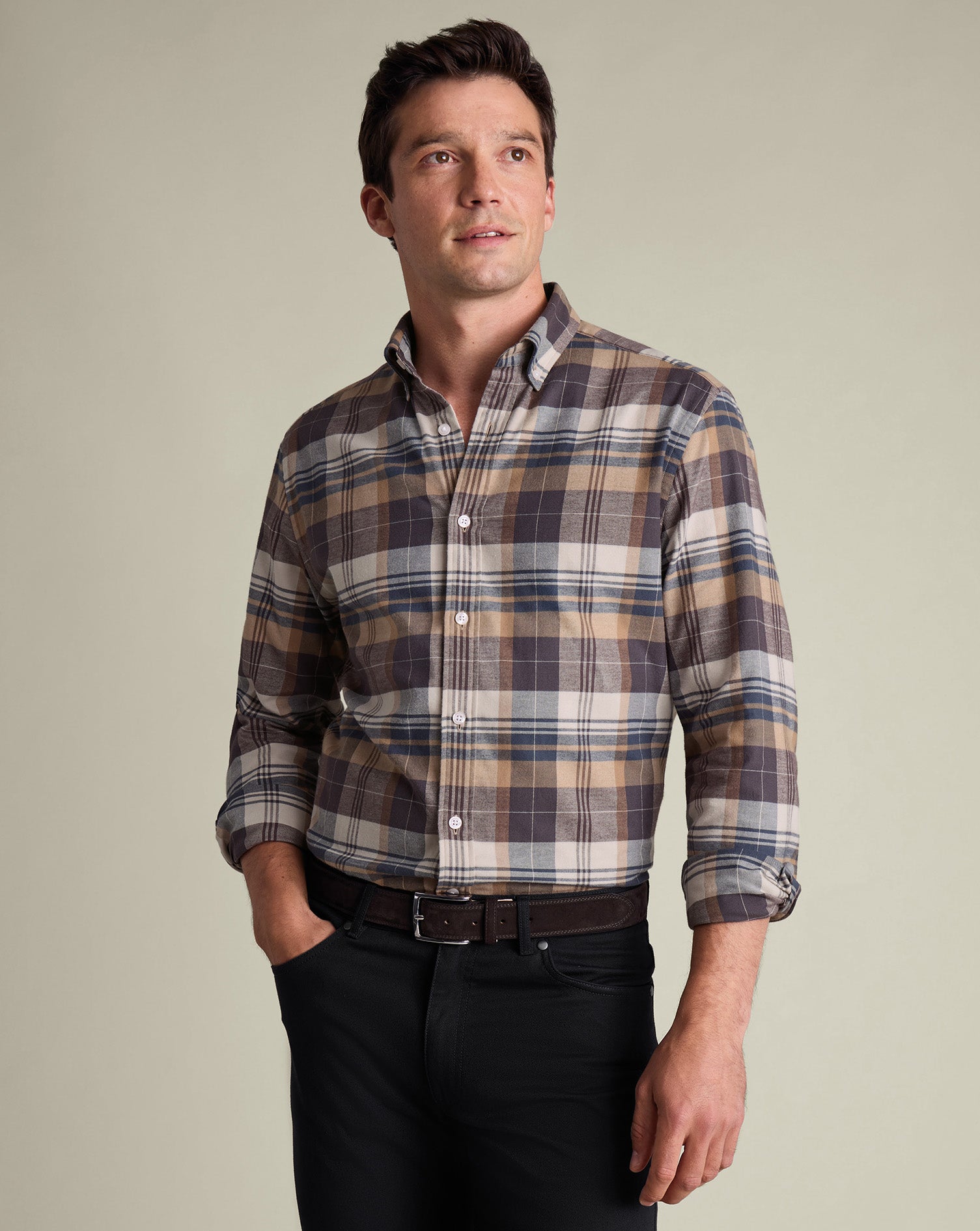 Brushed Flannel Check Shirt