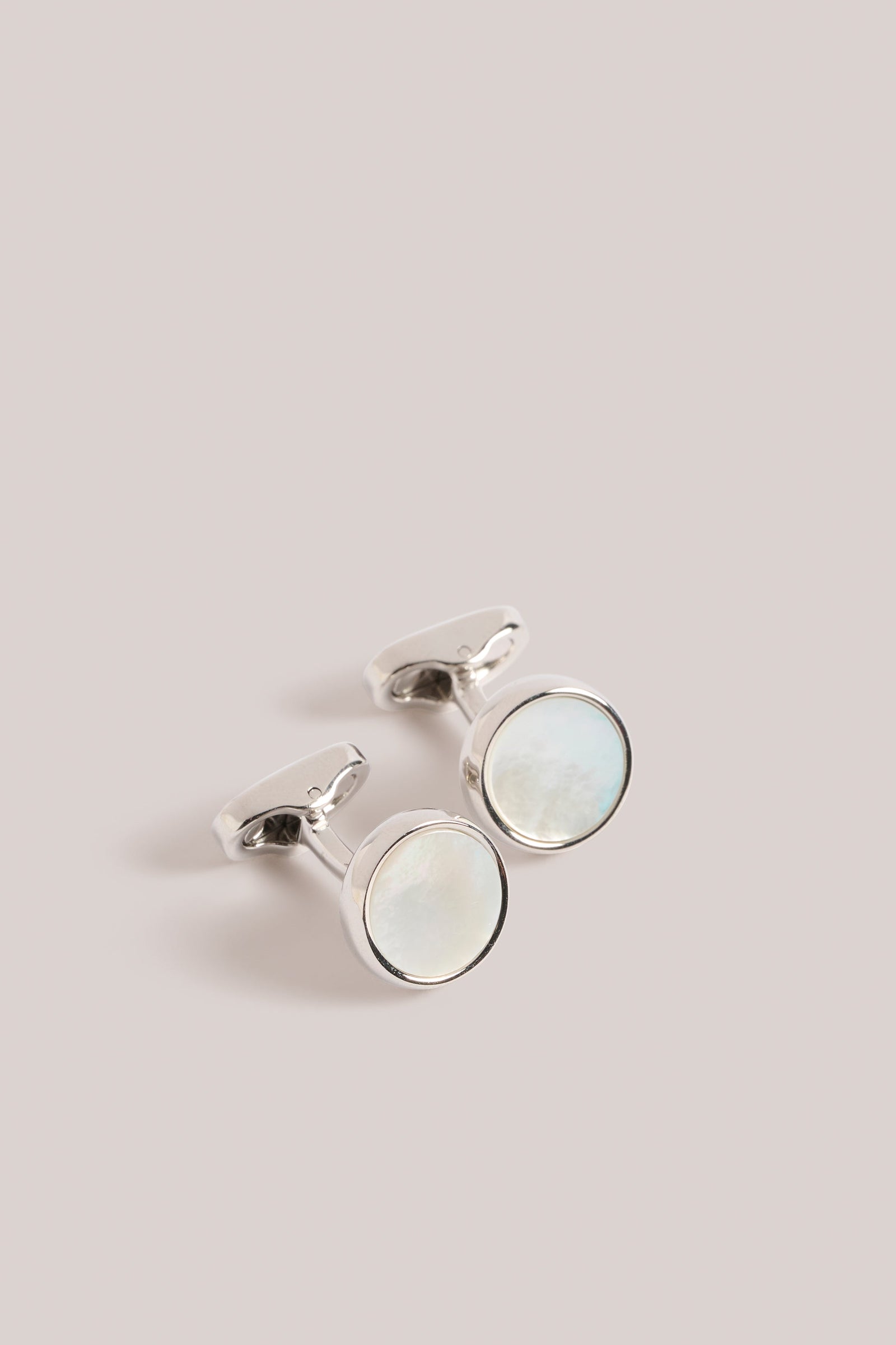 Cufflinks Palladium Mother Of Pearl Inlay