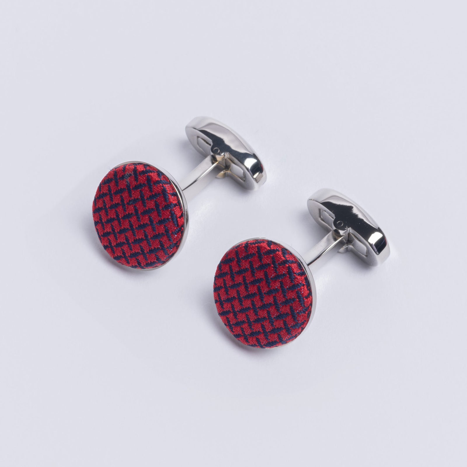 Red Cundey Weave Cufflinks
