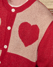 Lamé Hearts Cardigan