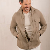 Knitted Shirt Jacket In
