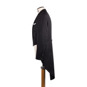 White Tie Evening Suit in Black Barathea