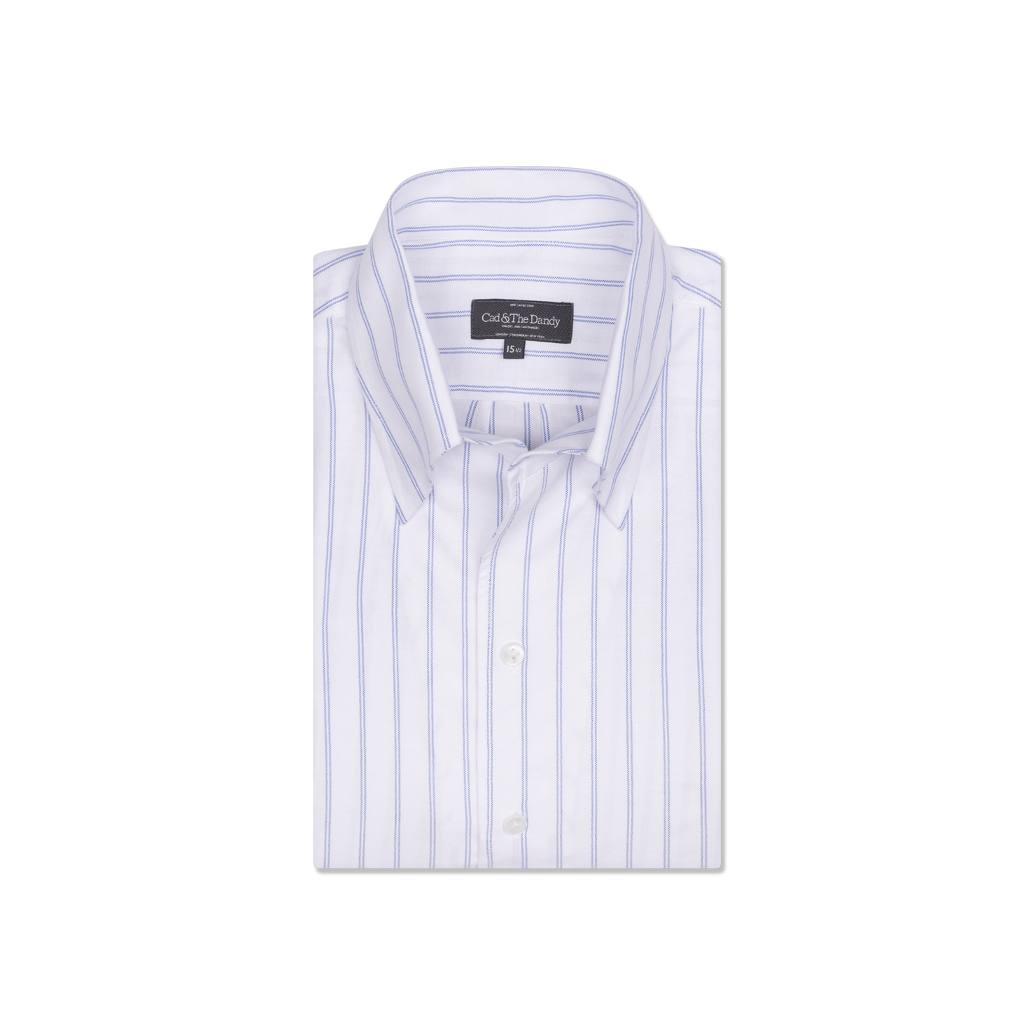 One Piece Button Down Shirt In Double Stripe Stripe Oxford