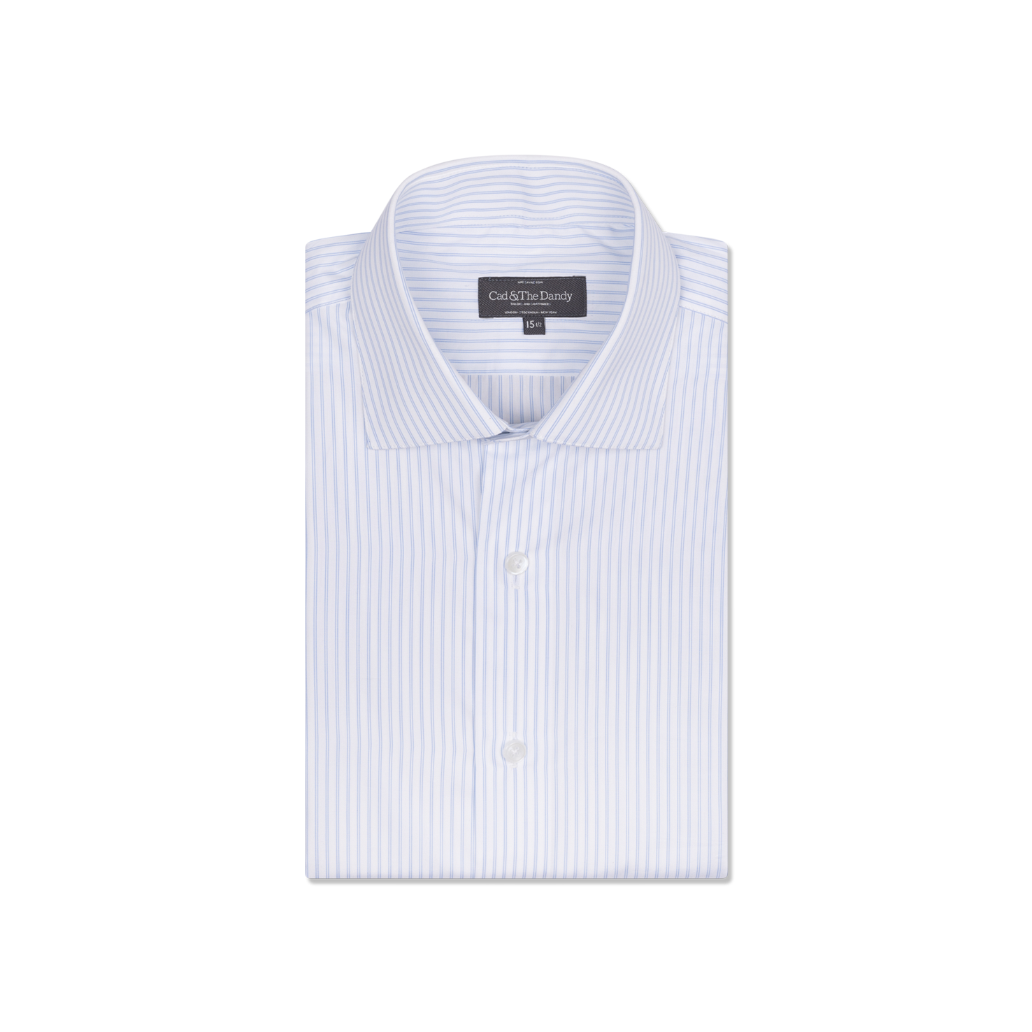 Cutaway Collar Shirt In Stripe Poplin