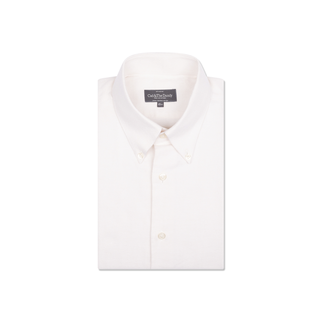 Button Down Collar Shirt in Cream Flannel