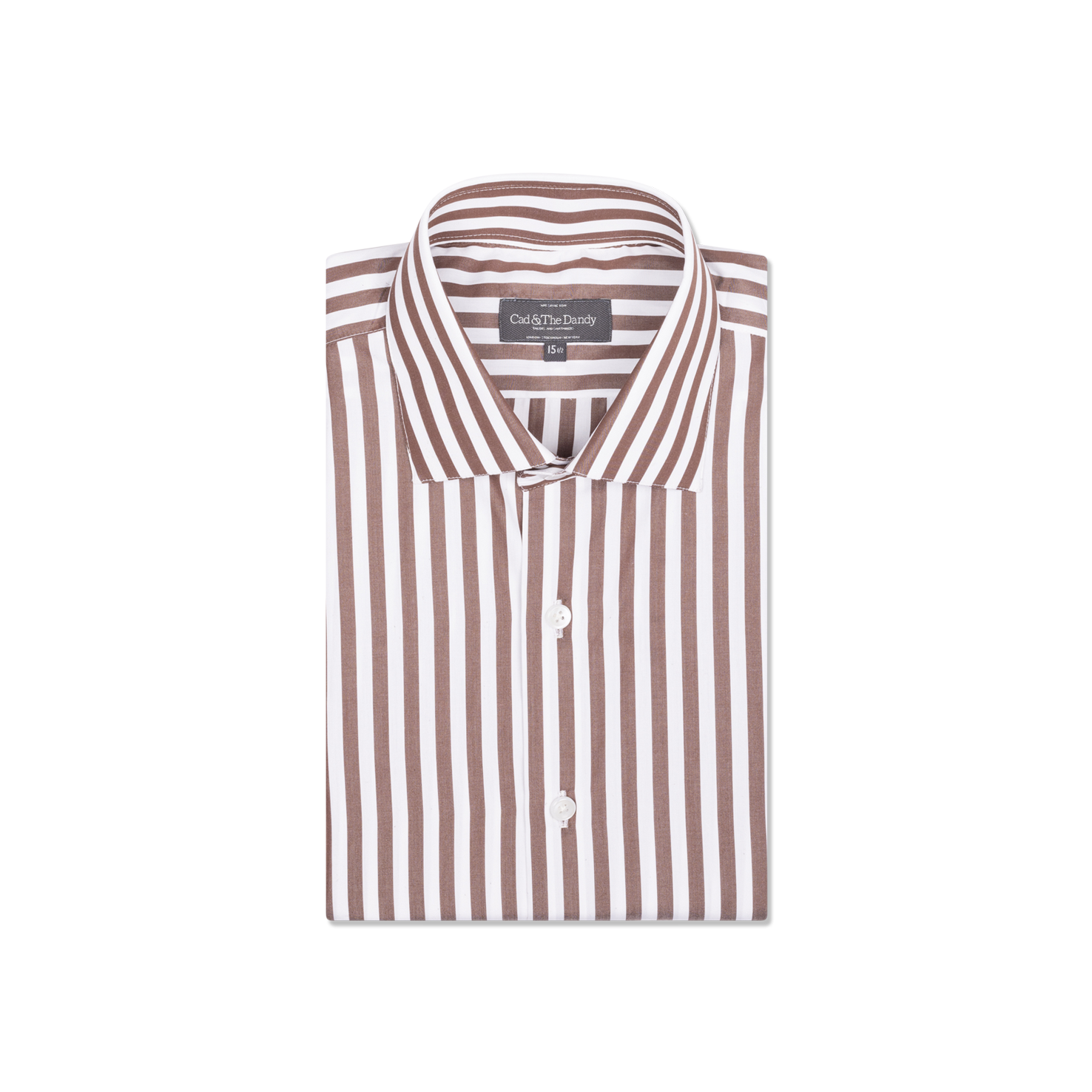 Cutaway Collar Shirt In Stripe Poplin