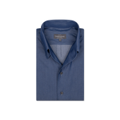 One Piece Collar Shirt in Dark Wash Denim