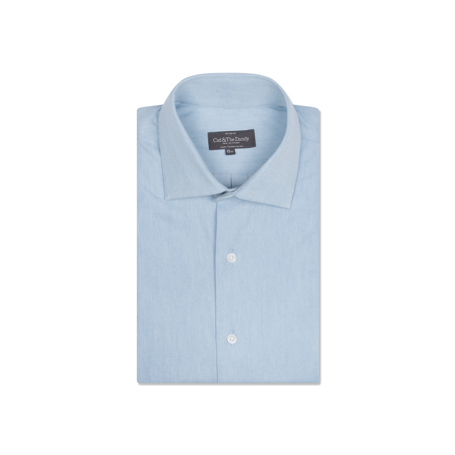 Cutaway Collar Shirt In Light Wash