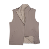 Technical Zip Gilet in Cream