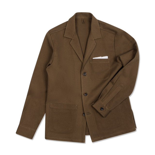 Painters Jacket in Olive Cotton Drill