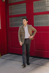 Safari Jacket In Brown Moleskin
