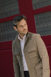 Safari Jacket In Brown Moleskin