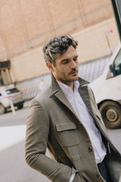 Button Down Collar Shirt In Flannel