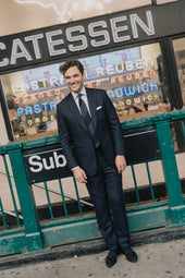 Single Breasted Classic Notch Suit In Hopsack