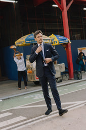 Single Breasted Classic Notch Suit In Hopsack