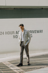 Flat Front Trouser In Brushed Cotton Twill