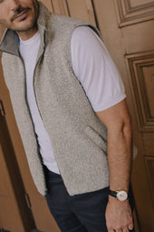 Knitted T Shirt In Off White Merino Wool