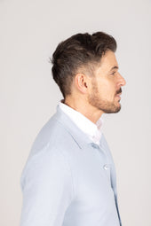 Polo Collar Cardigan In Piquet