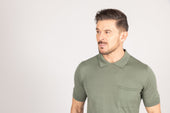 Polo In Green Cotton Cashmere