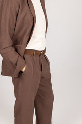 Painters Jacket In Brown Linen