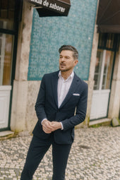 Single Breasted Notch Lapel Suit In Seersucker