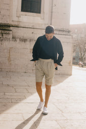 Gurkha Shorts In Green Linen