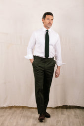 Classic Collar Double Cuff Shirt In Poplin