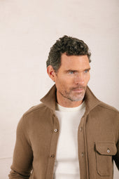 Knitted Shirt Jacket In