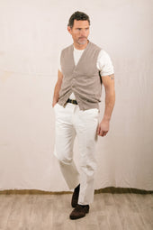 Cashmere Sleeveless Cardigan In