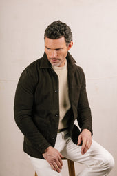 Worker Jacket In Brown Suede