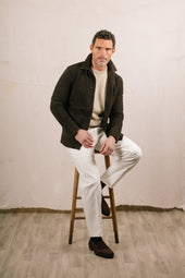 Worker Jacket In Brown Suede