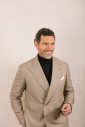 Roll Neck Jumper In Cashmere Silk